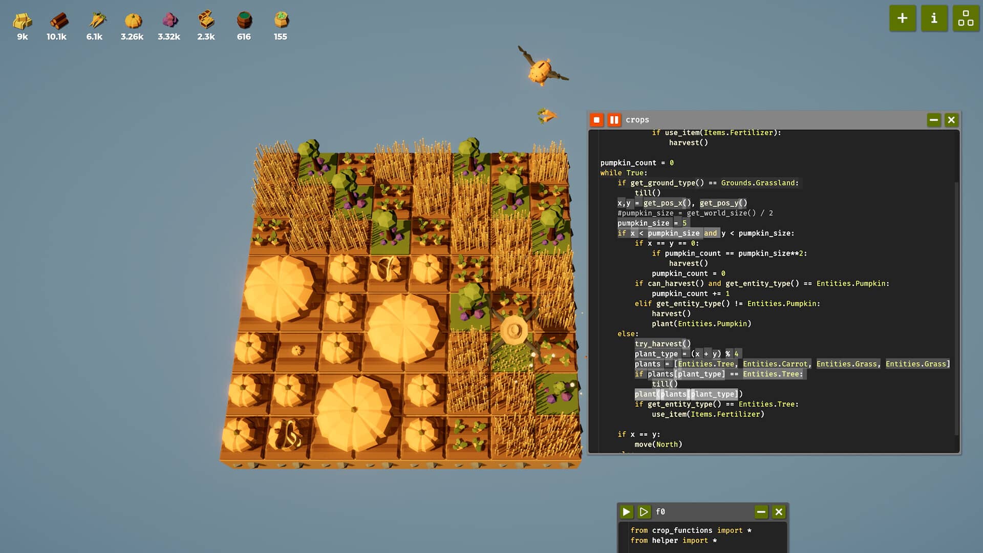 Учим Python с The Farmer Was Replaced